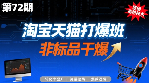 淘宝天猫打爆班原创高阶技术第72期，非标品干爆-靠谱项目库