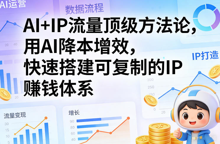 AI+IP流量顶级方法论，用AI降本增效，快速搭建可复制的IP賺钱体系-靠谱项目库