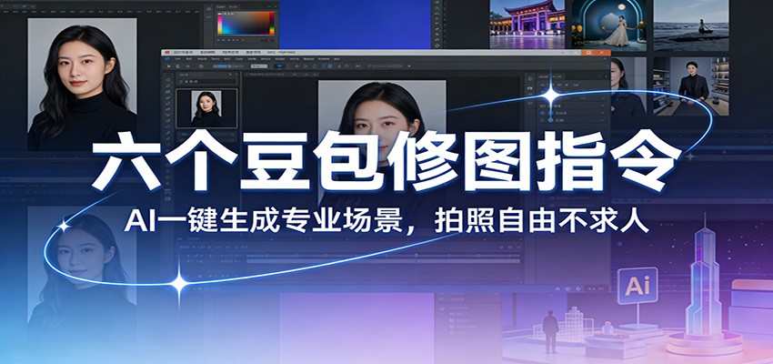 六个豆包修图指令：AI 一键生成专业场景，拍照自由不求人-靠谱项目库