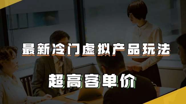 最新冷门虚拟产品玩法，超高客单价，月入2-3万＋【揭秘】-靠谱项目库