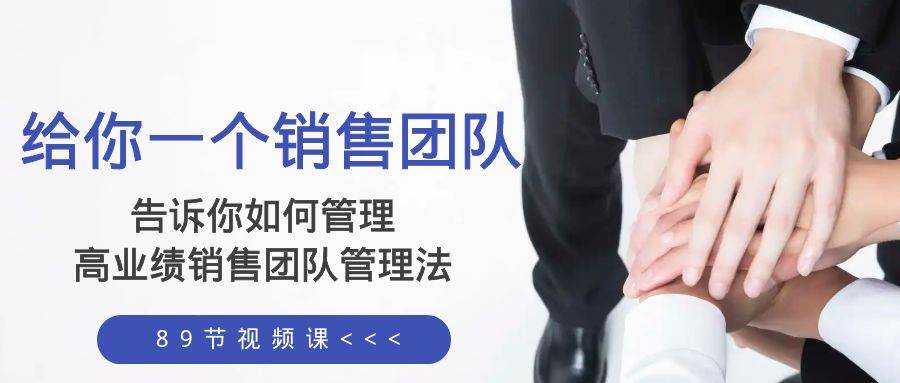 给你一个销售团队，告诉你如何管理，高业绩销售团队管理法（89节课）-靠谱项目库