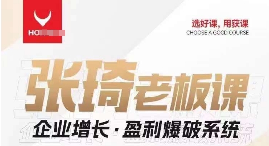 【组合课】张琦张琦老板企业增长·盈利爆破系统（直播专享）-靠谱项目库