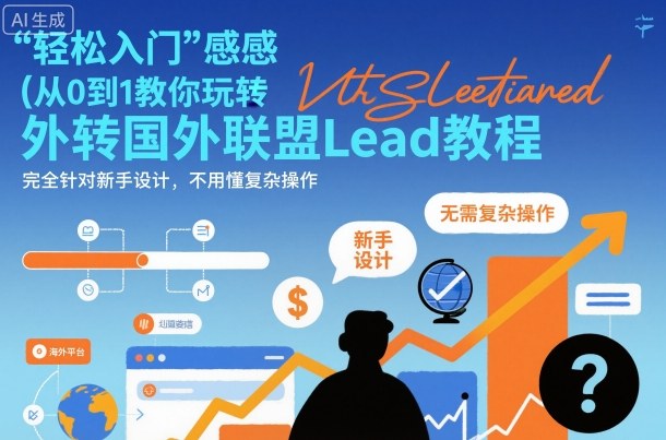 国外联盟賺美刀项目，从0到1教你玩转国外联盟Lead教程，纯新手可操作性100%-靠谱项目库