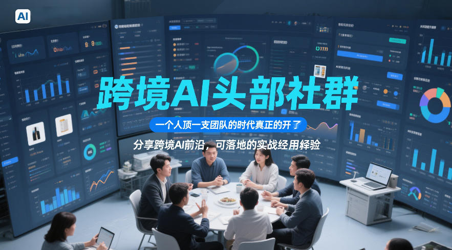 跨境AI头部社群，一个人顶一支团队的时代真正的开始了，分享跨境AI前沿，可落地的实战经验-靠谱项目库