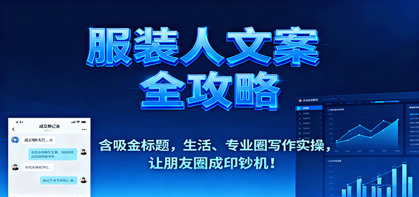 服装人文案全攻略，含吸金标题，生活、专业圈写作实操，让朋友圈成印钞机！-靠谱项目库