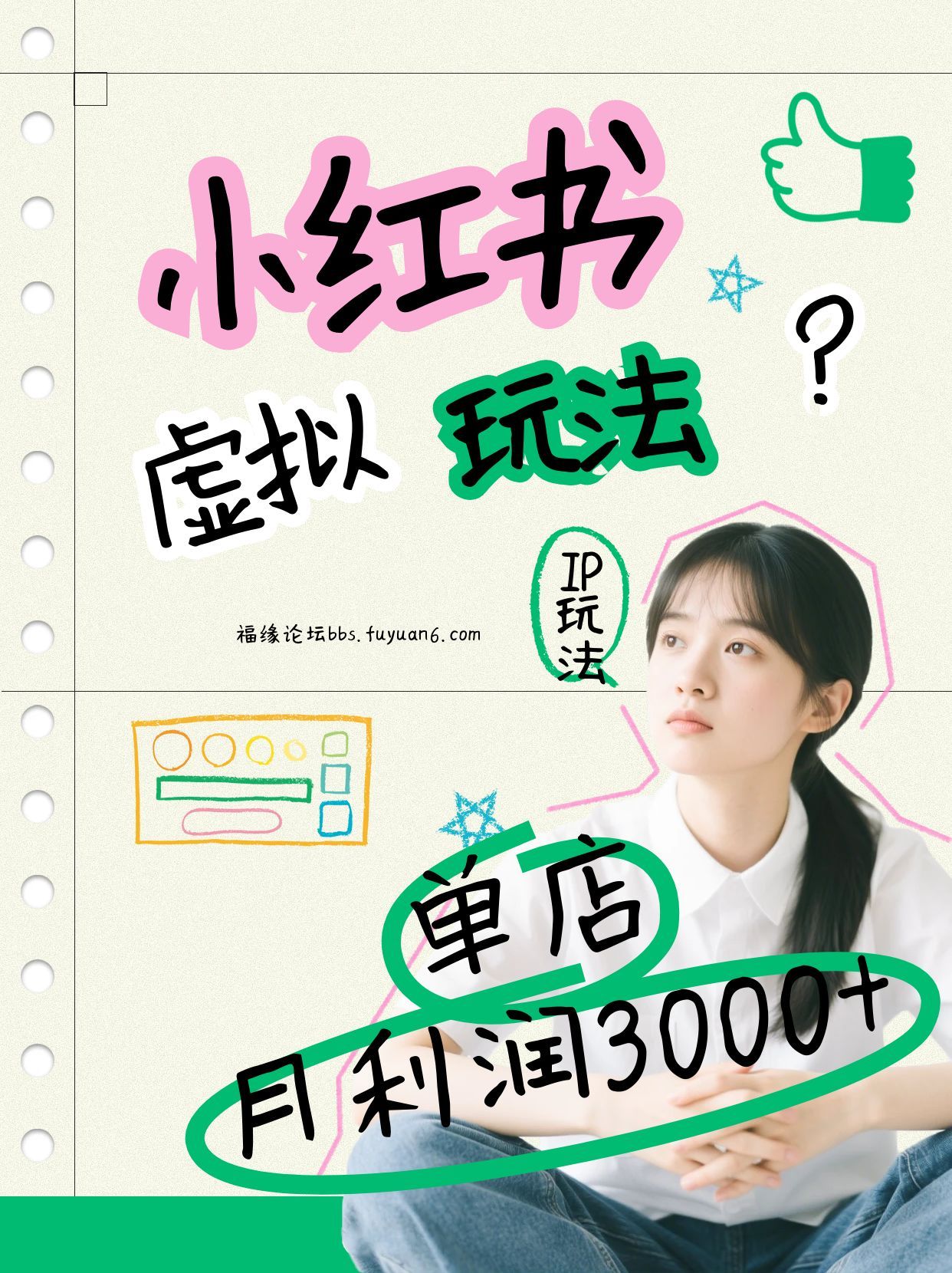 小红书虚拟玩法（铺货流和单品玩法），单店月利润3000+，IP打法+原创商品（0违规）-靠谱项目库