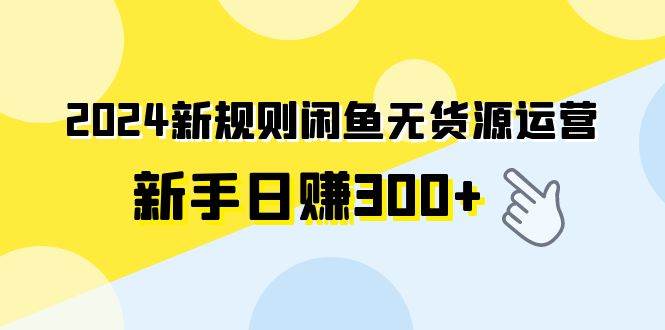 （9522期）2024新规则闲鱼无货源运营新手日赚300+-靠谱项目库