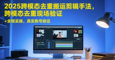 2025跨模态去重搬运剪辑手法，跨模态去重现场验证 +全程实操，真实账号验证-靠谱项目库