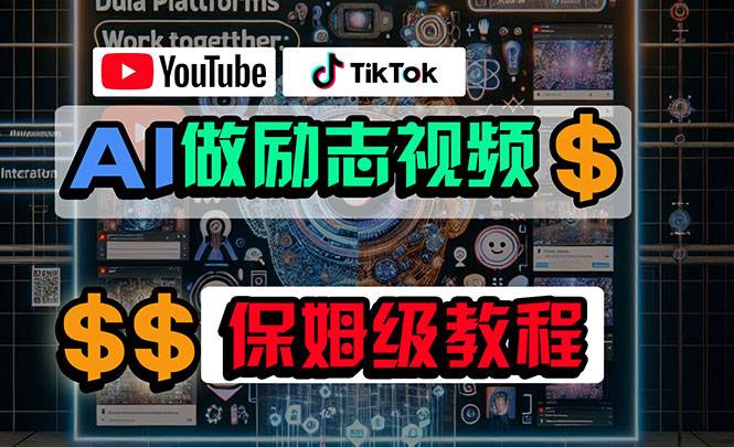 利用AI制作励志视频，在YouTube和TikTok赚钱，小白可做（附工具）-靠谱项目库