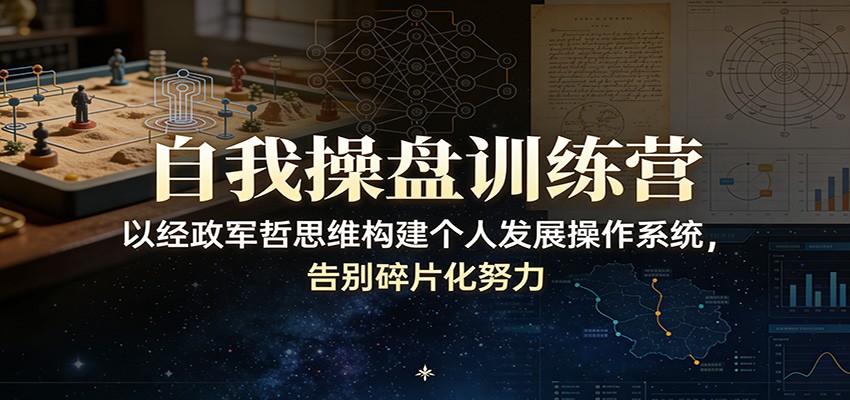 自我操盘训练营：以经政军哲思维构建个人发展操作系统，告别碎片化努力-靠谱项目库