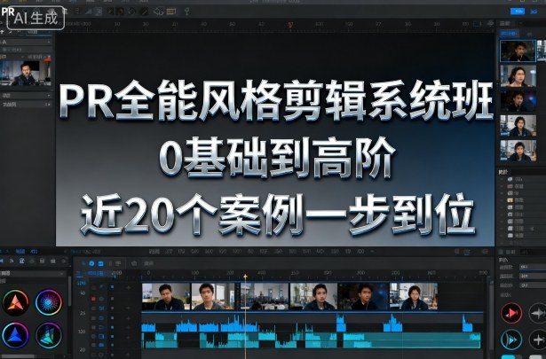 PR全能风格剪辑系统班，0基础到高阶，近20个案例一步到位-靠谱项目库