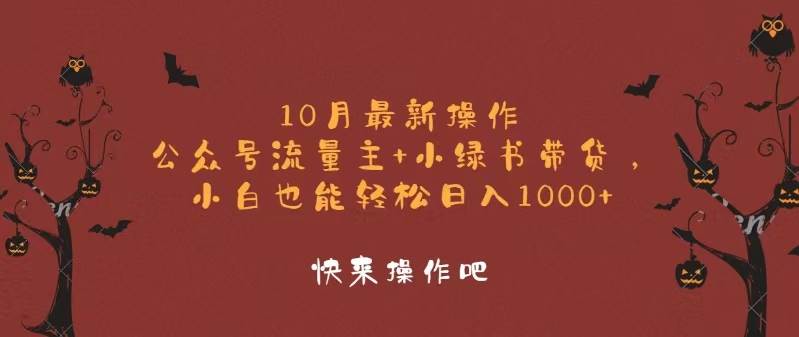 （12977期）10月最新操作，公众号流量主+小绿书带货，小白轻松日入1000+-靠谱项目库
