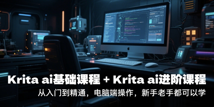 krita ai基础课程+Krita ai进阶课程，从入门到精通，电脑端操作，新手老手都可以学-靠谱项目库