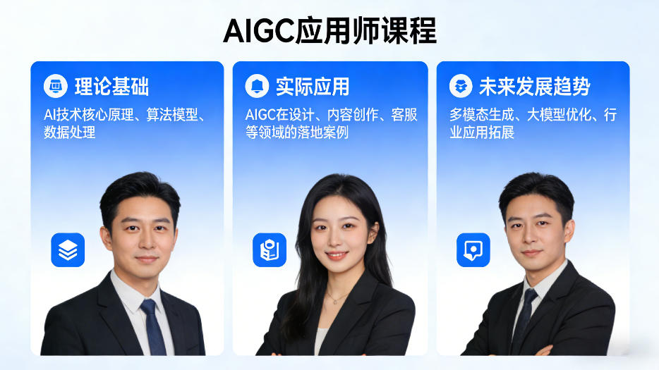 AIGC应用师课程，覆盖了AI技术的理论基础、实际应用、以及未来发展趋势-靠谱项目库