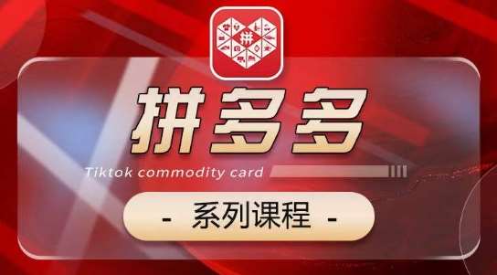 2024拼多多系列课，【基础】【运营】【活动】【推广】【玩法】5大模块-靠谱项目库