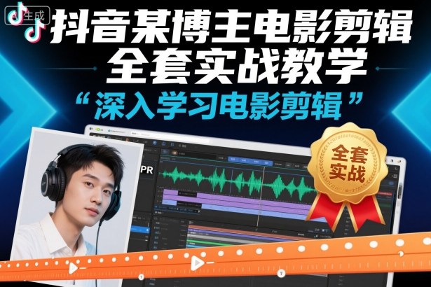 抖音某博主电影剪辑全套实战教学，深入学习电影剪辑-靠谱项目库