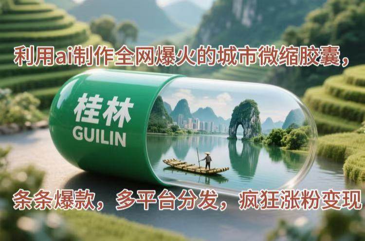 （14704期）利用ai制作全网爆火的城市微缩胶囊，条条爆款，多平台分发，疯狂涨粉变现-靠谱项目库