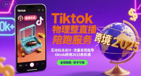 Tiktok物理整蛊直播陪跑服务-tiktok跨境2025-靠谱项目库