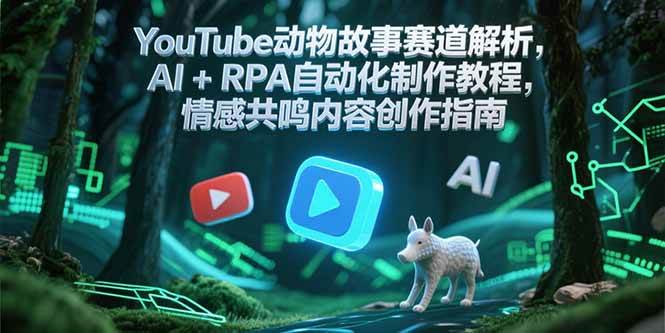 YouTube动物故事赛道解析，AI+RPA自动化制作教程，情感共鸣内容创作指南-靠谱项目库