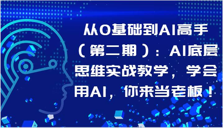 从0基础到AI高手（第二期）：AI底层思维实战教学，学会用AI，你来当老板！-靠谱项目库