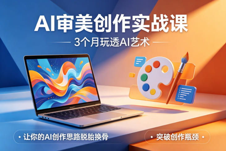 AI审美创作实战课，3个月玩透AI艺术，让你的AI创作思路脱胎换骨，突破创作瓶颈-靠谱项目库