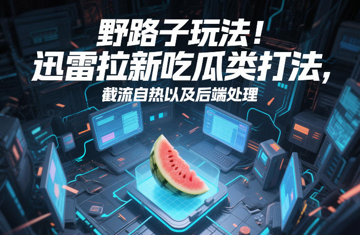 野路子玩法！迅雷拉新吃瓜类打法，截流自热以及后端处理-靠谱项目库