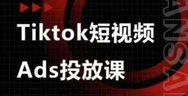 Ads视频投放课，tiktok短视频广告投放课-靠谱项目库