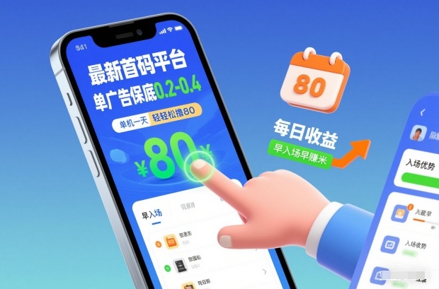 最新首码平台，单广告保底0.2-0.4，单机一天轻松撸80，早入场早賺米【揭秘】-靠谱项目库