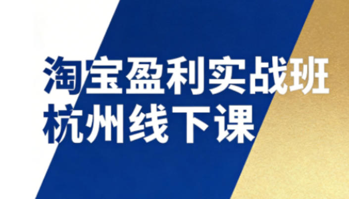淘宝盈利实战班杭州线下课12月26-28日（音频+字幕），帮你掌握SOP流程+12门核心技术-靠谱项目库