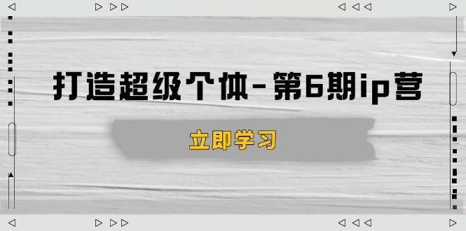 （14014期）打造 超级个体-第6期ip营：商业认知,产品设计,成交演练,解决知识变现难题-靠谱项目库