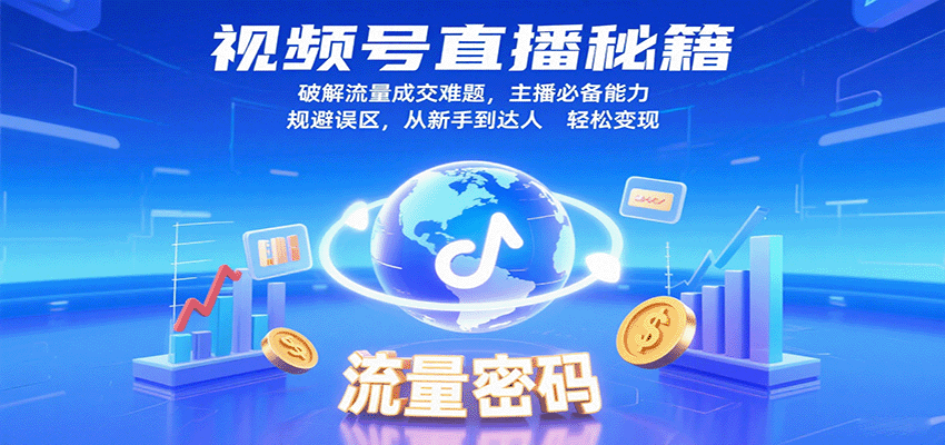视频号直播秘籍，破解流量成交难题，主播必备能力，规避误区，从新手到达人轻松变现-靠谱项目库