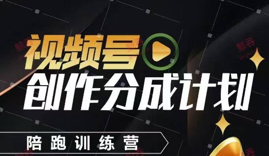 视频号创作分成计划陪跑训练营，手把手教会你如何制作视频，细水长流型项目-靠谱项目库