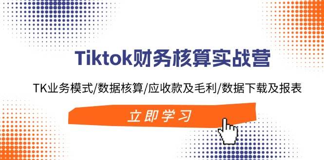 Tiktok财务核算实战营：TK业务模式/数据核算/应收款及毛利/数据下载及报表-靠谱项目库