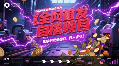 全网首发，2025年最新稳定暴力全自动自撸项目，无限制批量操作，日入多张【揭秘】-靠谱项目库