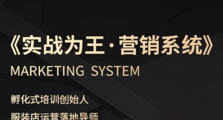 服装老板必修课《实战为王-营销系统》实现业绩被动式增长-靠谱项目库