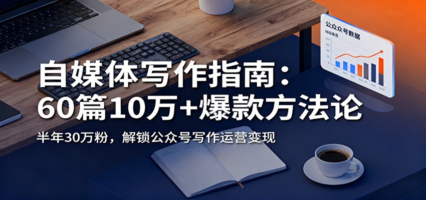 自媒体写作指南：60篇10万+爆款方法论，半年30万粉，解锁公众号写作运营变现-靠谱项目库