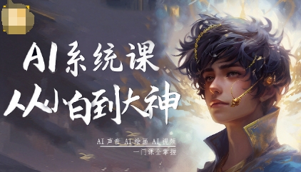 AI系统课程，从小白到大神系统学AI，AI声音-AI绘画-AI视频一门课全掌握-靠谱项目库