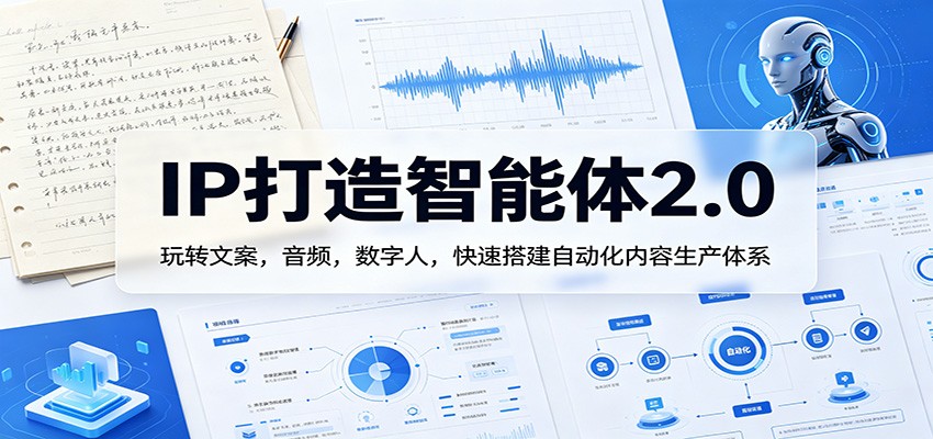 IP打造智能体2.0：玩转文案，音频，数字人，快速搭建自动化内容生产体系-靠谱项目库