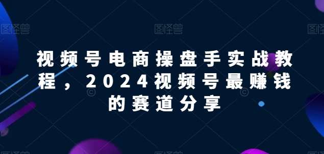 视频号电商实战教程，2024视频号最赚钱的赛道分享-靠谱项目库