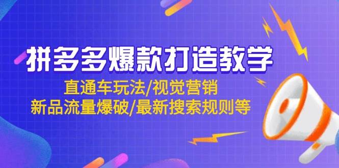 （14681期）拼多多爆款打造教学：直通车玩法/视觉营销/新品流量爆破/最新搜索规则等-靠谱项目库