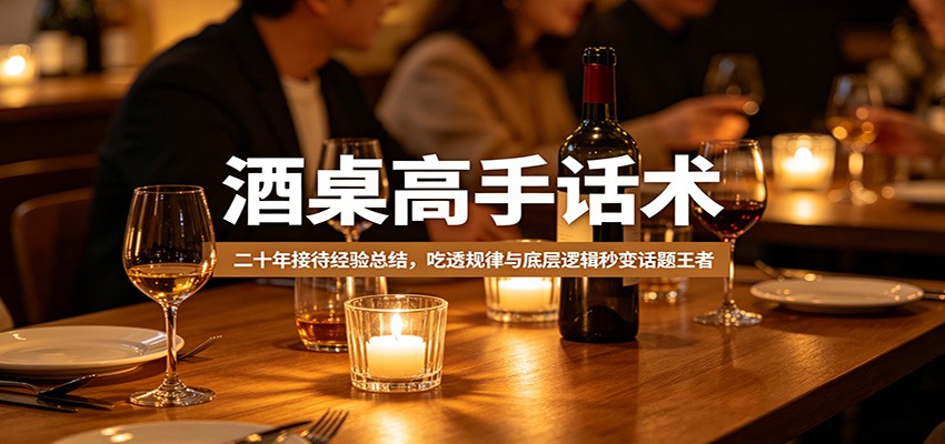 酒桌高手话术：二十年接待经验总结，吃透规律与底层逻辑秒变话题王者-靠谱项目库