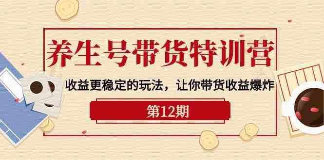 养生号带货特训营【12期】收益更稳定的玩法，让你带货收益爆炸（9节直播课）-靠谱项目库