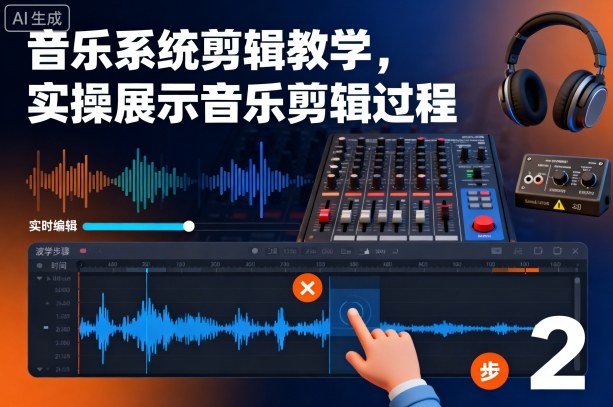 音乐系统剪辑教学，实操展示音乐剪辑过程-靠谱项目库