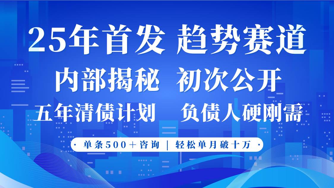 2025年首次公开，真正的事业型赛道，客咨不断，单月轻松破十-靠谱项目库