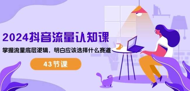 2024抖音流量认知课：掌握流量底层逻辑，明白应该选择什么赛道 (43节课)-靠谱项目库