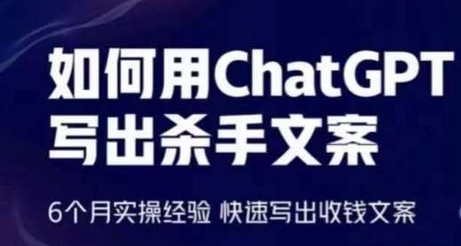 如何用ChatGPT写出杀手文案，6个月实操经验，快速写出收钱文案-靠谱项目库