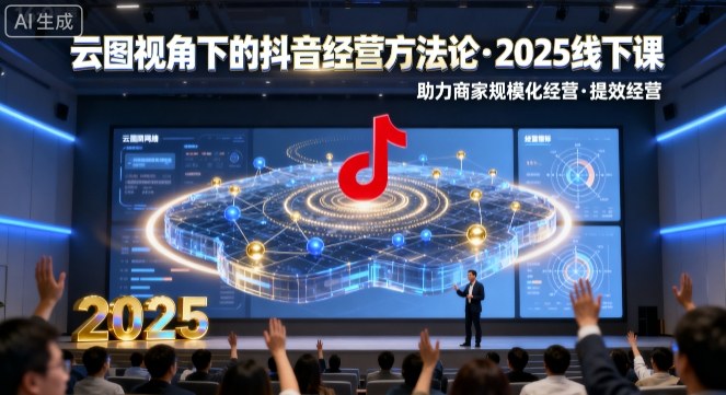 云图视角下的抖音经营方法论，2025线下课，助力商家规模化经营，提效经营（录音+字幕）-靠谱项目库