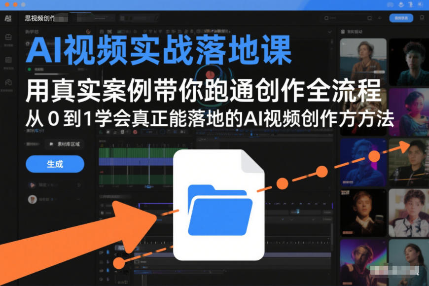 AI视频实战落地课，用真实案例带你跑通创作全流程，从0到1学会真正能落地的AI视频创作方法-靠谱项目库