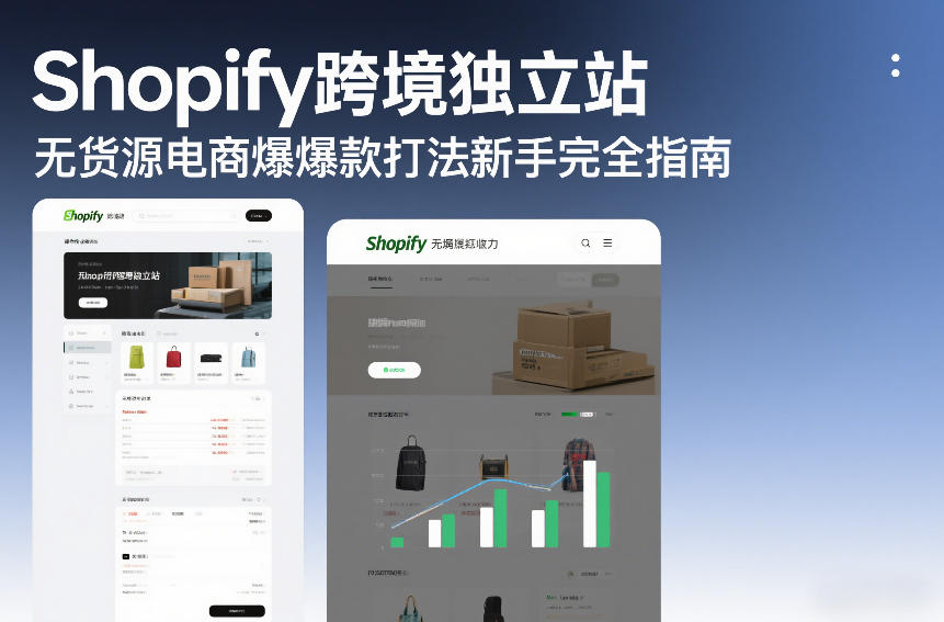 Shopify跨境独立站无货源电商爆款打法新手完全指南-靠谱项目库