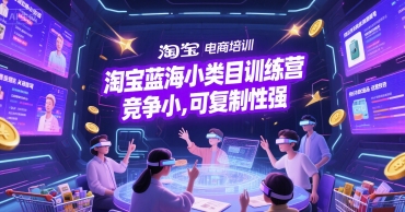 淘宝蓝海小类目训练营， 竞争小，可复制性强-靠谱项目库